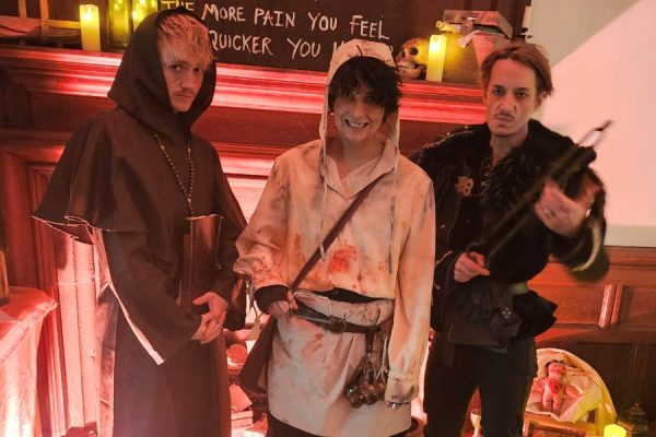 Crime & Punishment Tour actors stood in the Breakfast room