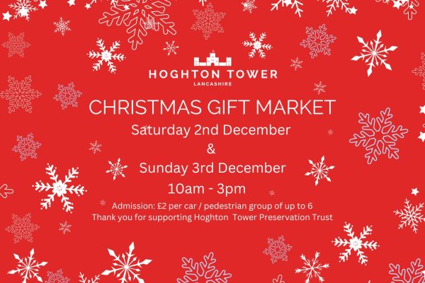 CHRISTMAS GIFT MARKET 1080 × 1080px Twitter Post 600x400 - 2nd - 3rd December - Hoghton Tower Christmas Gift Market
