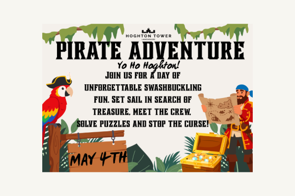 Image displaying pirate adventure, explaining the quiz with pirate related images.